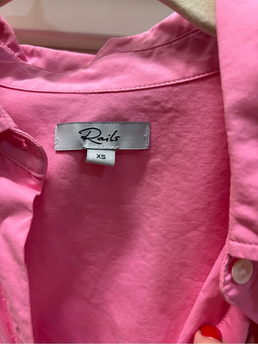 Women's Rail’s Short-Sleeve Bubblegum Pink Button-Down Shirt